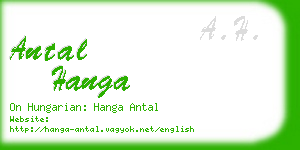 antal hanga business card
